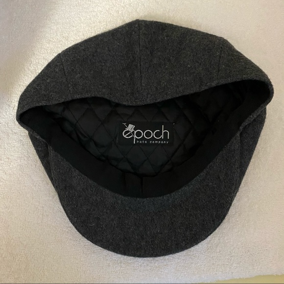 Epoch hats company charcoal gray wool newsboy flat cap - Picture 7 of 9